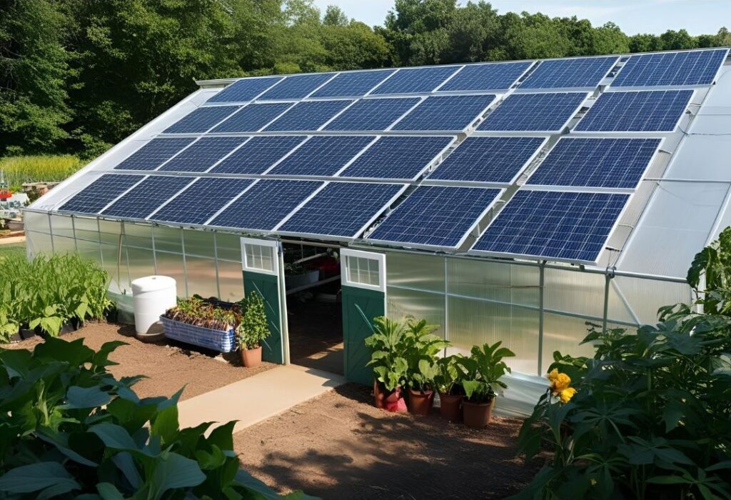 greenhouse agrivoltaic setup