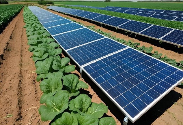 lettuce in agrivoltaic farm