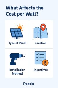 What affects cost solar panel installation on modern home – 2025