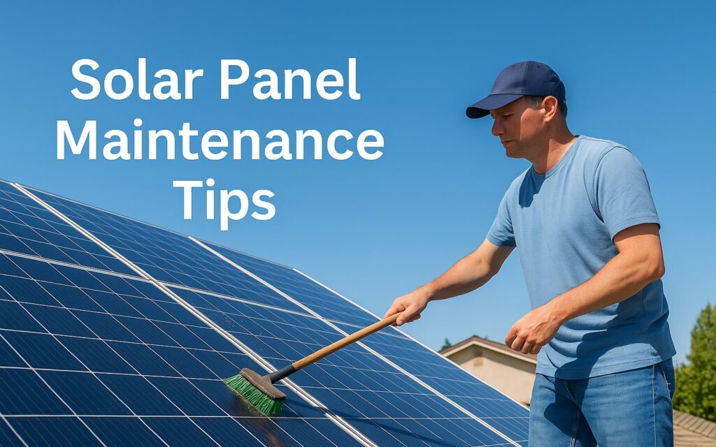 Solar panel maintanence tips