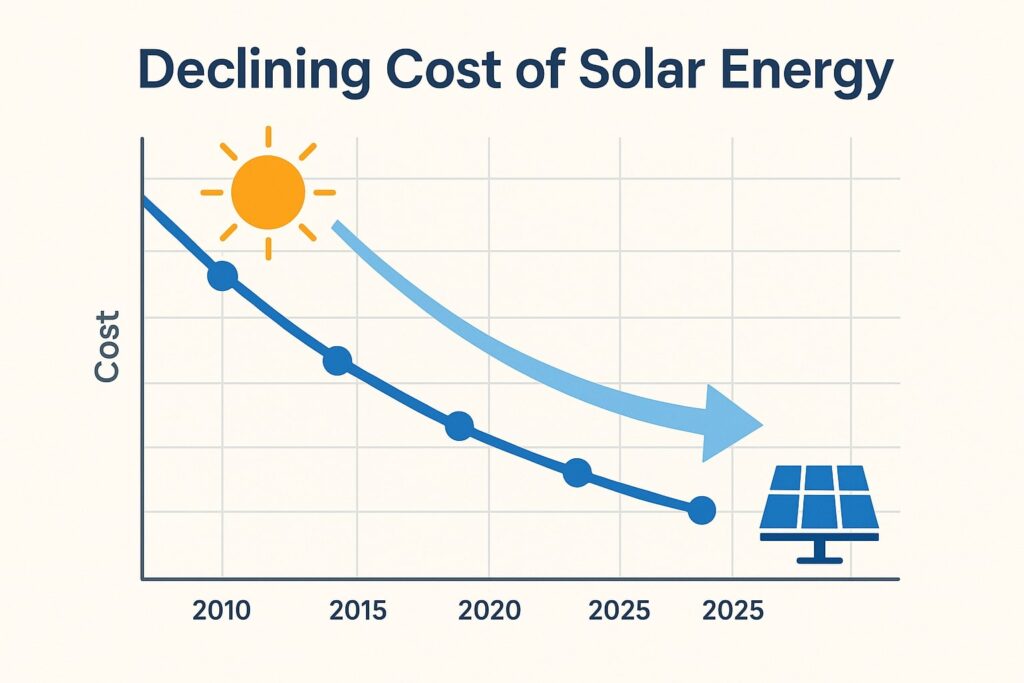 declining cost of solar energy